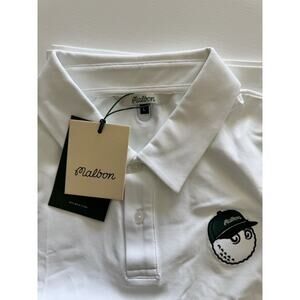 Malbon Fairway Baldwin Polo Men’s Large Forest White Large NWT!
